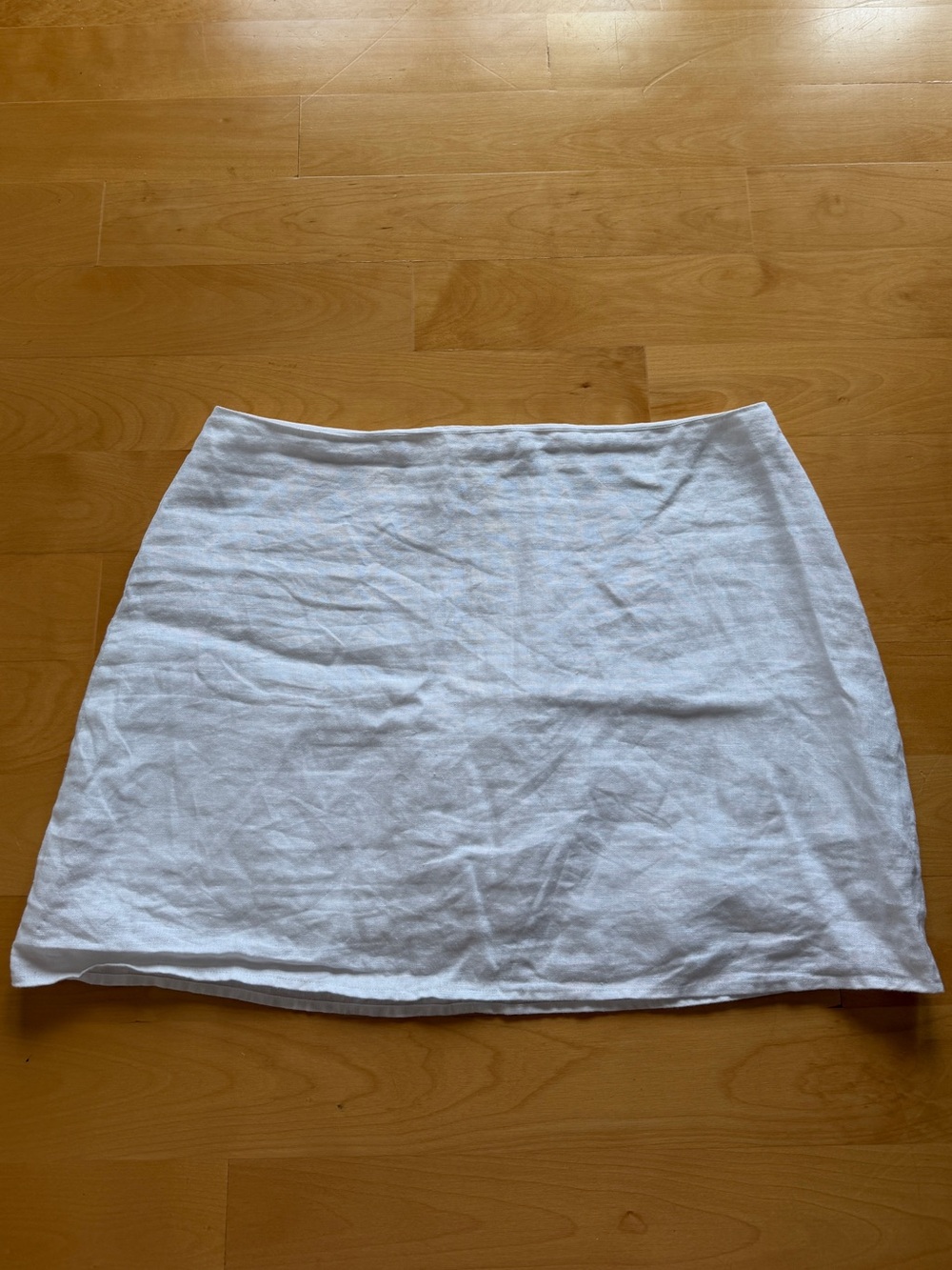 Reformation White Women's Linen Mini Skirt